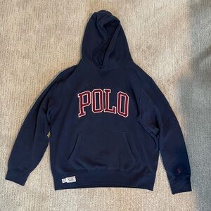Polo by Ralph Lauren Dark Blue Hoodie with Red Accents